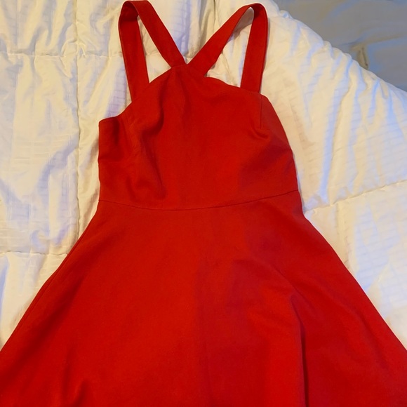 Forever 21 Red Fit and Flare high neck dress - Picture 1 of 3